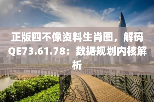 正版四不像资料生肖图，解码QE73.61.78：数据规划内核解析