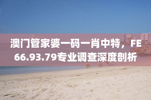 澳门管家婆一码一肖中特，FE66.93.79专业调查深度剖析