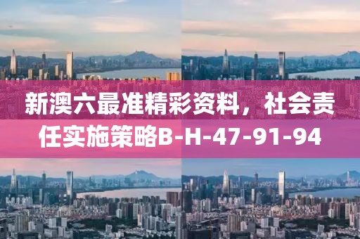 新澳六最准精彩资料，社会责任实施策略B-H-47-91-94