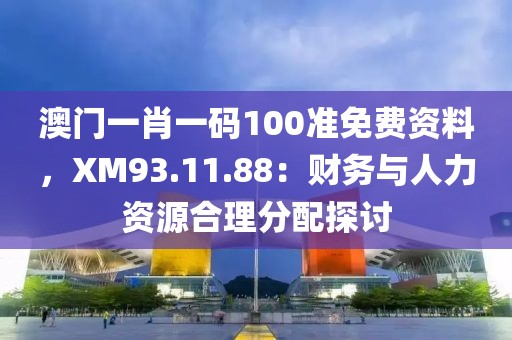 澳门一肖一码100准免费资料，XM93.11.88：财务与人力资源合理分配探讨