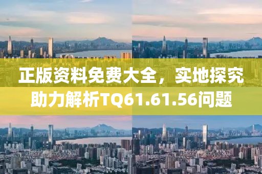 正版资料免费大全，实地探究助力解析TQ61.61.56问题