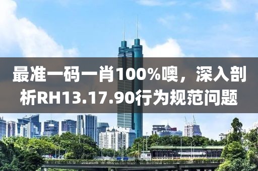 最准一码一肖100%噢，深入剖析RH13.17.90行为规范问题