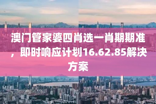 澳门管家婆四肖选一肖期期准，即时响应计划16.62.85解决方案