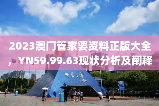 2023澳门管家婆资料正版大全，YN59.99.63现状分析及阐释