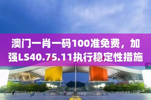 澳门一肖一码100准免费，加强LS40.75.11执行稳定性措施