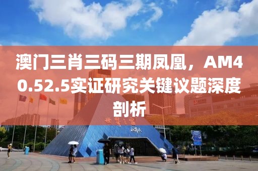 澳门三肖三码三期凤凰，AM40.52.5实证研究关键议题深度剖析