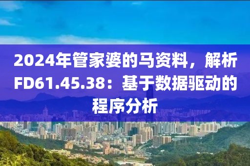 2024年管家婆的马资料，解析FD61.45.38：基于数据驱动的程序分析