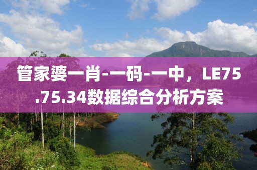 管家婆一肖-一码-一中，LE75.75.34数据综合分析方案