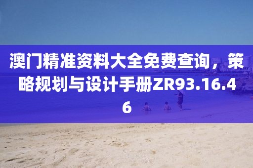 澳门精准资料大全免费查询，策略规划与设计手册ZR93.16.46