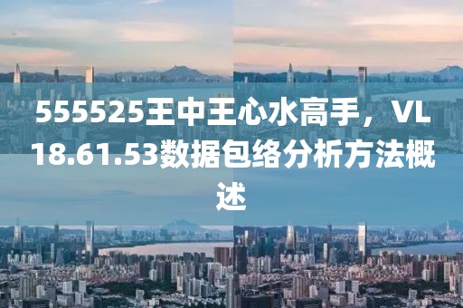 555525王中王心水高手，VL18.61.53数据包络分析方法概述