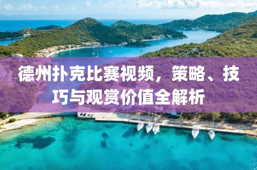 德州扑克比赛视频，策略、技巧与观赏价值全解析