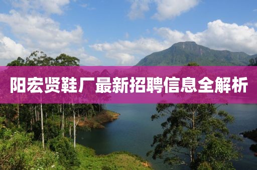 阳宏贤鞋厂最新招聘信息全解析