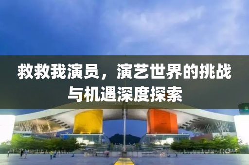 救救我演员，演艺世界的挑战与机遇深度探索