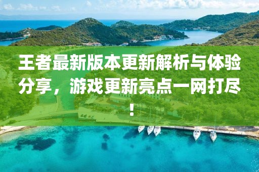王者最新版本更新解析与体验分享，游戏更新亮点一网打尽！