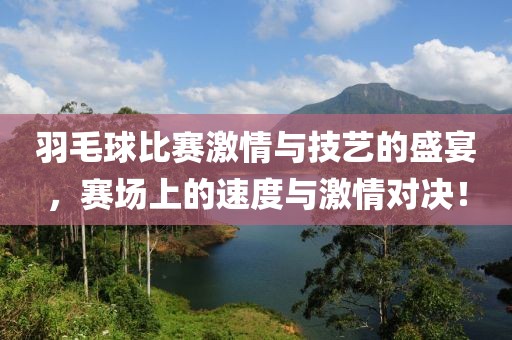 羽毛球比赛激情与技艺的盛宴，赛场上的速度与激情对决！