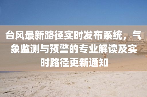 台风最新路径实时发布系统，气象监测与预警的专业解读及实时路径更新通知