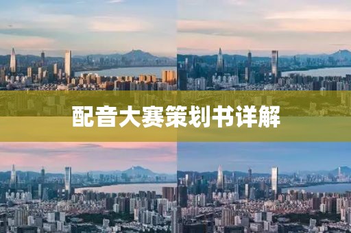 配音大赛策划书详解