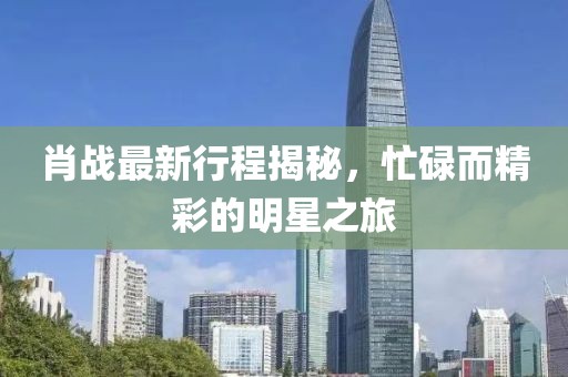 肖战最新行程揭秘，忙碌而精彩的明星之旅