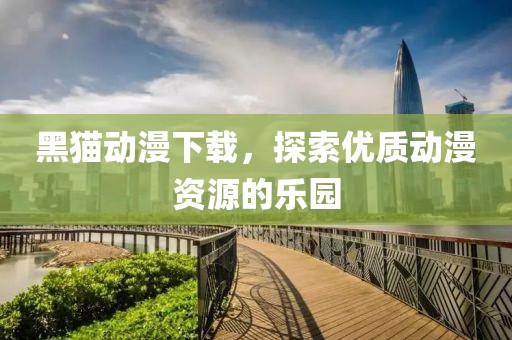 黑猫动漫下载，探索优质动漫资源的乐园