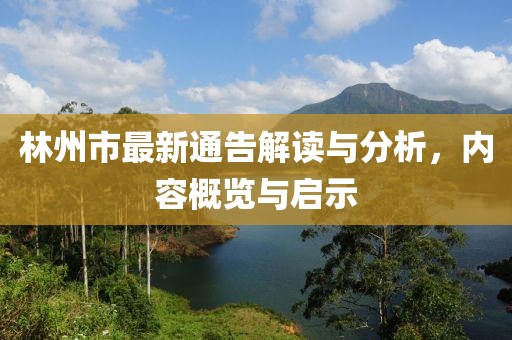 林州市最新通告解读与分析，内容概览与启示