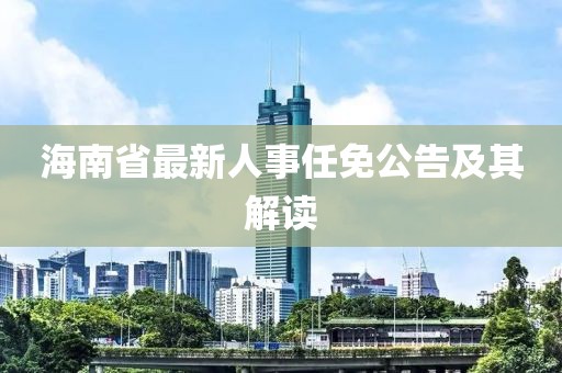 海南省最新人事任免公告及其解读