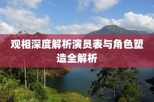 观相深度解析演员表与角色塑造全解析
