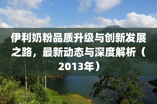 伊利奶粉品质升级与创新发展之路，最新动态与深度解析（2013年）