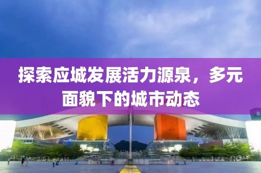 探索应城发展活力源泉，多元面貌下的城市动态