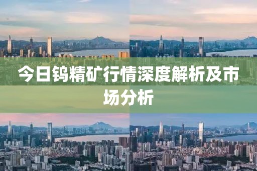 今日钨精矿行情深度解析及市场分析