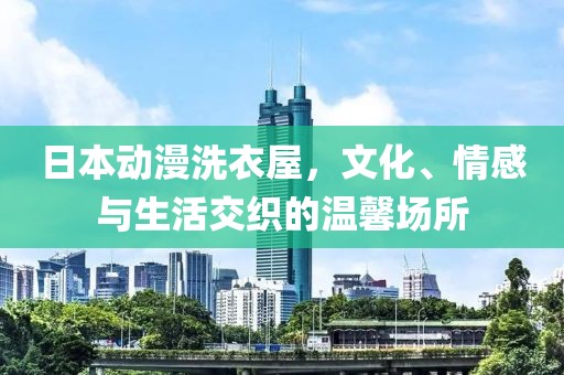 日本动漫洗衣屋，文化、情感与生活交织的温馨场所