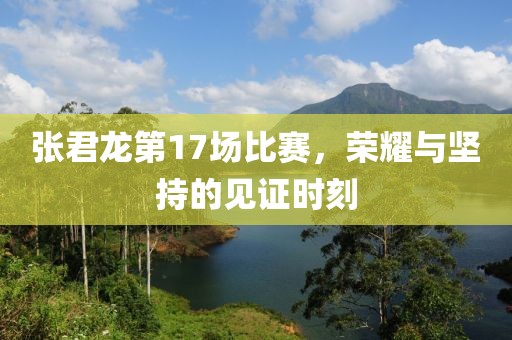 张君龙第17场比赛，荣耀与坚持的见证时刻