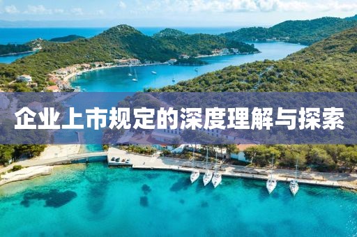 企业上市规定的深度理解与探索