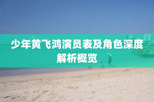 少年黄飞鸿演员表及角色深度解析概览