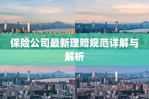 保险公司最新理赔规范详解与解析