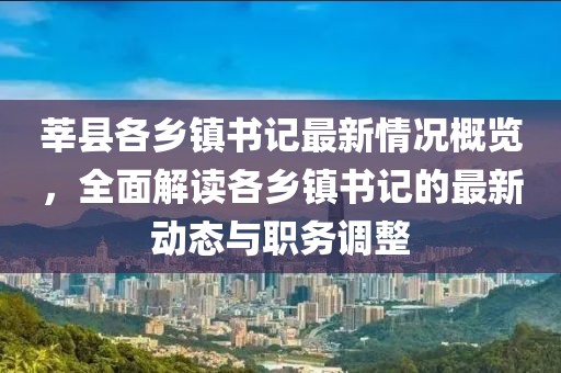 莘县各乡镇书记最新情况概览，全面解读各乡镇书记的最新动态与职务调整