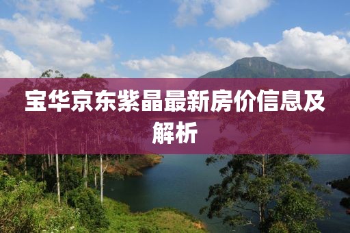 宝华京东紫晶最新房价信息及解析