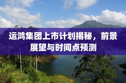 运鸿集团上市计划揭秘，前景展望与时间点预测