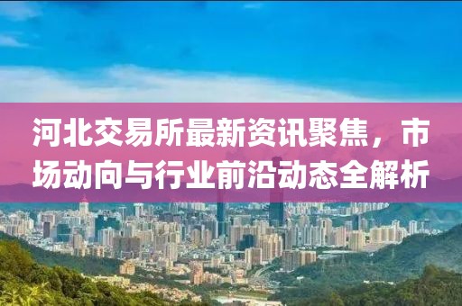 河北交易所最新资讯聚焦，市场动向与行业前沿动态全解析