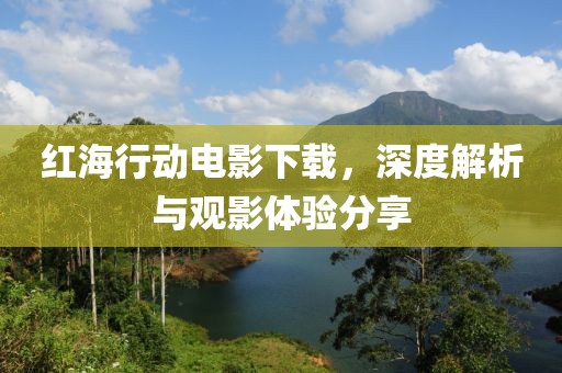 红海行动电影下载，深度解析与观影体验分享