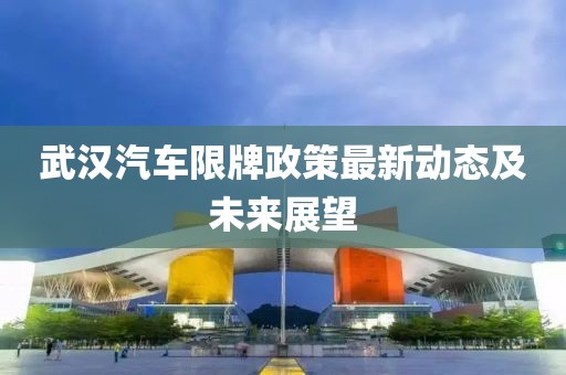 武汉汽车限牌政策最新动态及未来展望
