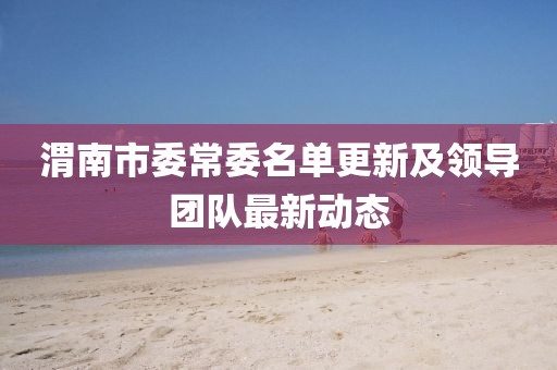 渭南市委常委名单更新及领导团队最新动态