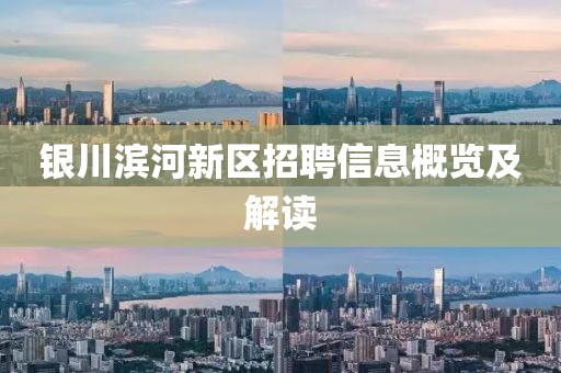 银川滨河新区招聘信息概览及解读