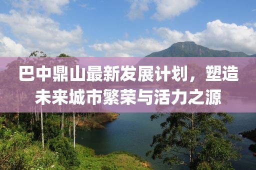 巴中鼎山最新发展计划，塑造未来城市繁荣与活力之源