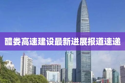 醴娄高速建设最新进展报道速递