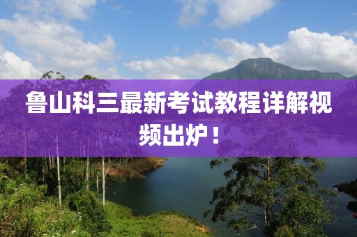 鲁山科三最新考试教程详解视频出炉！
