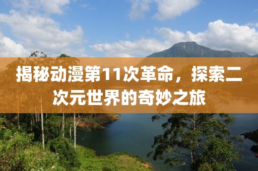 揭秘动漫第11次革命，探索二次元世界的奇妙之旅