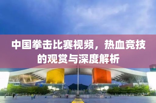 中国拳击比赛视频，热血竞技的观赏与深度解析