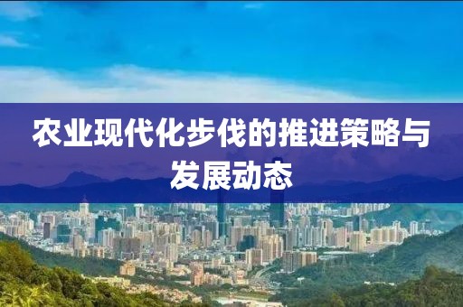 农业现代化步伐的推进策略与发展动态