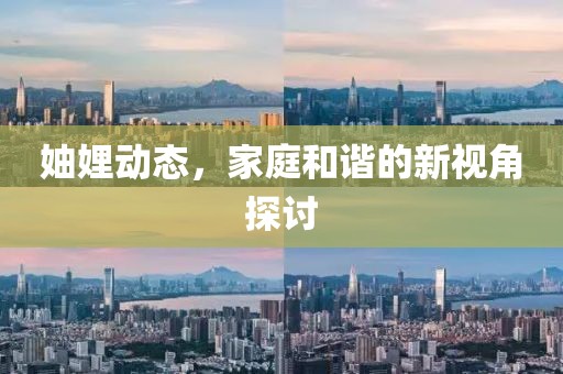 妯娌动态，家庭和谐的新视角探讨