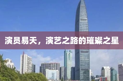 演员易天，演艺之路的璀璨之星